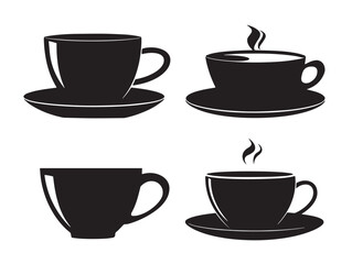 Fresh Coffee Cup Silhouette Pack in Smooth Vector Illustration