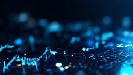 Financial data analysis showing growing statistics with digital charts growing - Powered by Adobe