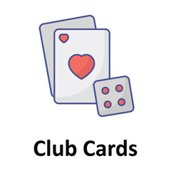 Club Cards Vector icon which can easily modify or edit