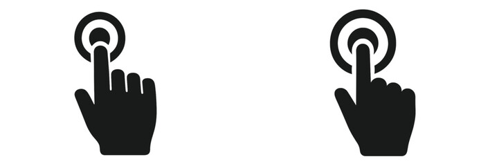 Hand pressing button in minimalistic design showing interaction with technology in modern interface