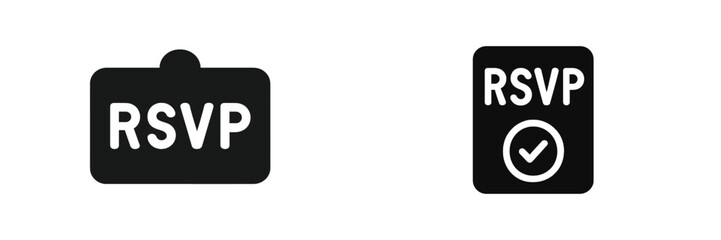 RSVPs for event planning and guest confirmation options in a minimalistic design setting