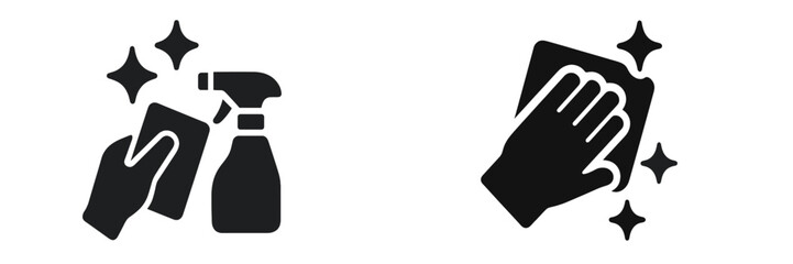 Cleaning supplies with hands and spray bottle, demonstrating effective cleaning techniques for a spotless environment