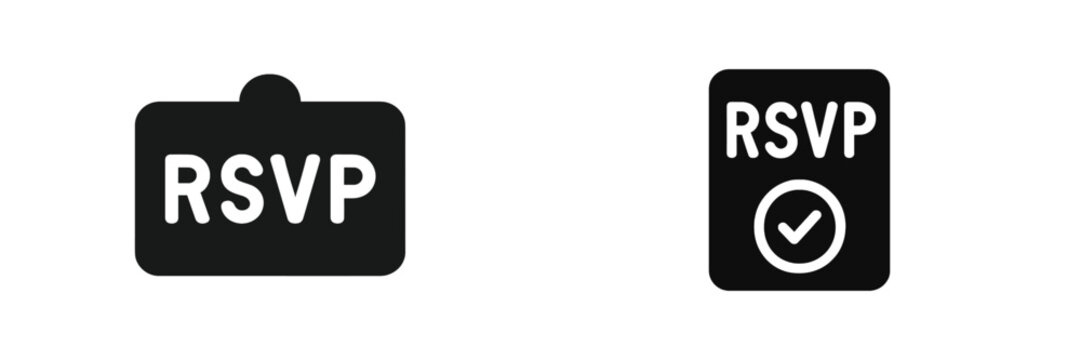 RSVPs for event planning and guest confirmation options in a minimalistic design setting