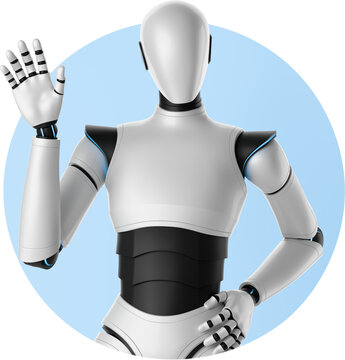 Avatar of waving joyful ai agent