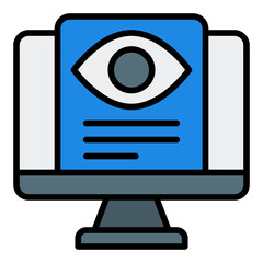 Optometrist icon. Eye doctor symbol. Vision care and medical specialist collection. Filled Line Icon