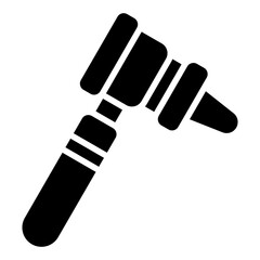 Otoscope icon. Medical tool symbol. Eye and ear examination collection. Glyph Icon