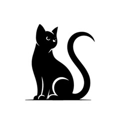Elegant Standing Cat Vector Illustration – Cute Feline Pet Design