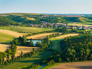 Picturesque Village Moravian Hills Aerial