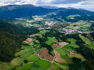 Aerial View Green Mountain Valley