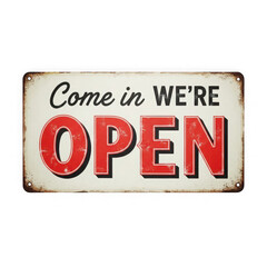 Open sign isolated on transparent background transparent background