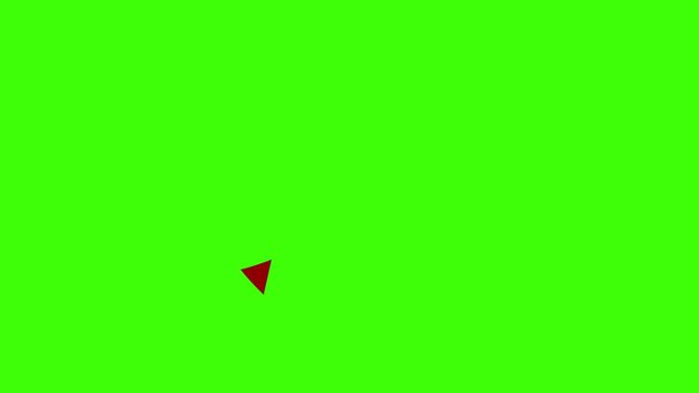 Up Red Arrow Animation on Green Screen Background
