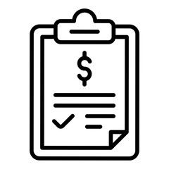 Checklist icon. Delivery list symbol. Postal service and package tracking collection. Line Icon