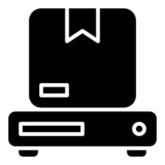 Weight icon. Package measurement symbol. Postal service and shipping calculation collection. Glyph Icon