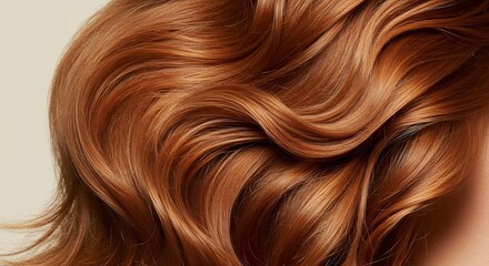 Naklejka premium Closeup of healthy brown hair