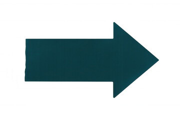 Teal arrow pointing to the right side on a transparent background, perfect for presentations and graphic design projects