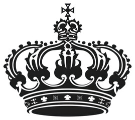 PNG Crown illustration design black.