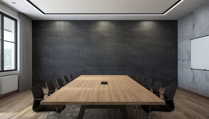 Fototapeta premium room, contemporary, meeting, blackboard, board, business, nobody, interior, inside, empty, table, 