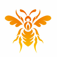 Tribal Bee Vector Illustration design for tattoo 