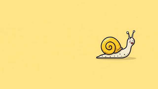 Cute cartoon snail illustration