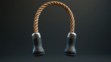 3D Rendered Exercise Rope, Fitness Accessory, Isolated Studio Shot