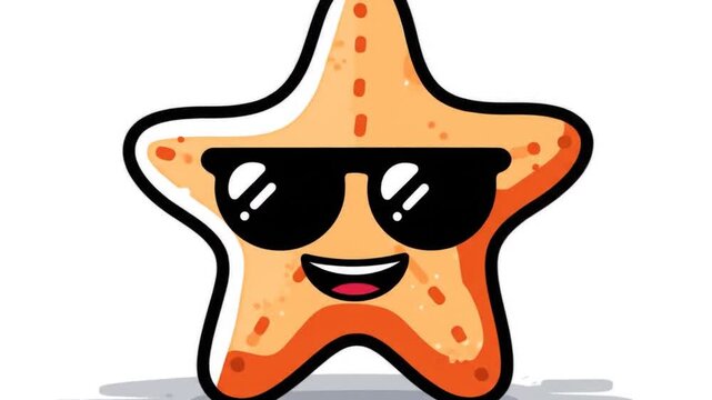 Cute cartoon starfish character