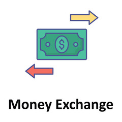 Money Exchange Vector icon which can easily modify or edit