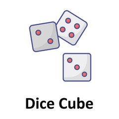 Dice Cube Vector icon which can easily modify or edit