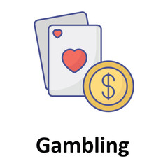 Gambling Vector icon which can easily modify or edit