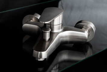 Shower faucet, bathroom mixer cold hot water faucet, material - stainless steel