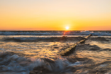 Sonnenuntergang auf dem Fischland Darß.