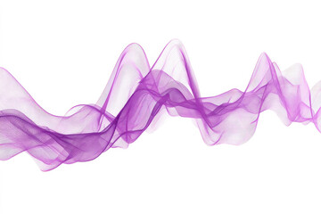 Abstract purple music wave form shape transparent PNG isolated white background. Electronic rhythm frequency