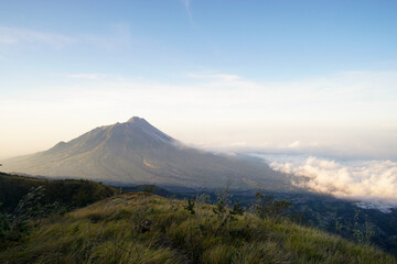 Mount Merapi is an active volcano in Yogyakarta, indonesia