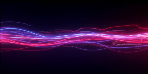 Abstract blue background with flowing lines and dynamic wave design