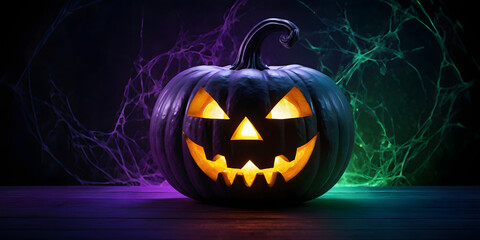 halloween pumpkin on a dark background
