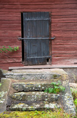 Old antique wooden door