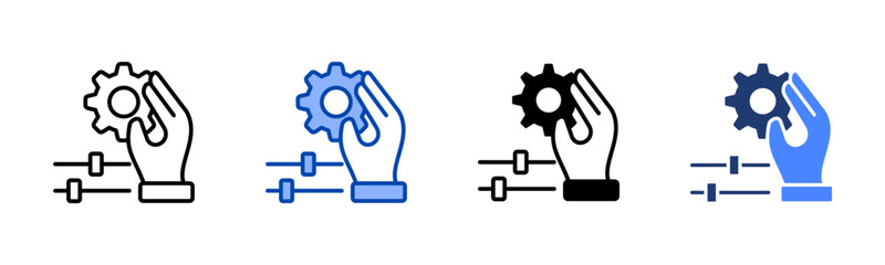 Control icon set multiple style collection