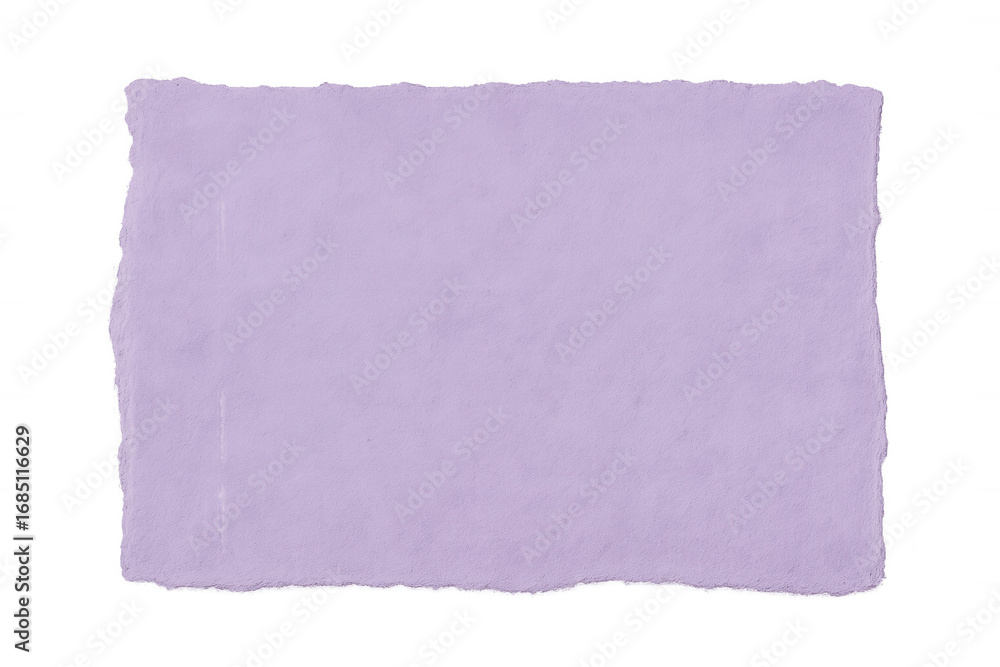 Poster lavender textured paper featuring ragged edges, offering soft background with delicate color and tra
