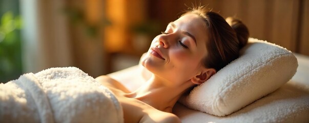 Close-up of a serene, spa-like headrest, plush and inviting, perfect for ultimate relaxation and comfort Ideal for wellness, mindfulness, and tranquility imagery , tranquility, plush