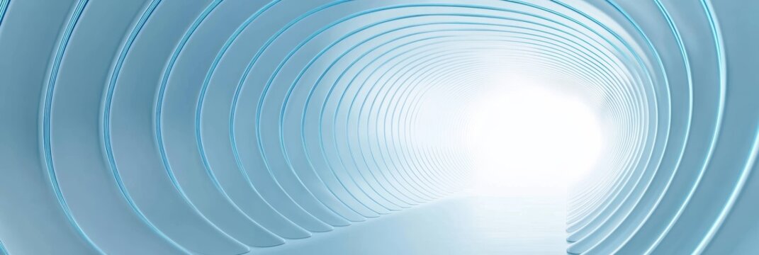 Graphic layouts for creative advertising showcasing a futuristic tunnel concept