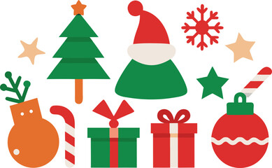 Festive christmas icons pack detailed vector illustration for seasonal design projects