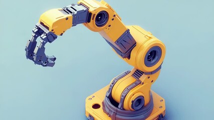 Robotic arm performing task in industrial setting - Powered by Adobe