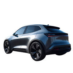 Obraz premium Electric SUV with Clean Minimalist Design Transparent PNG