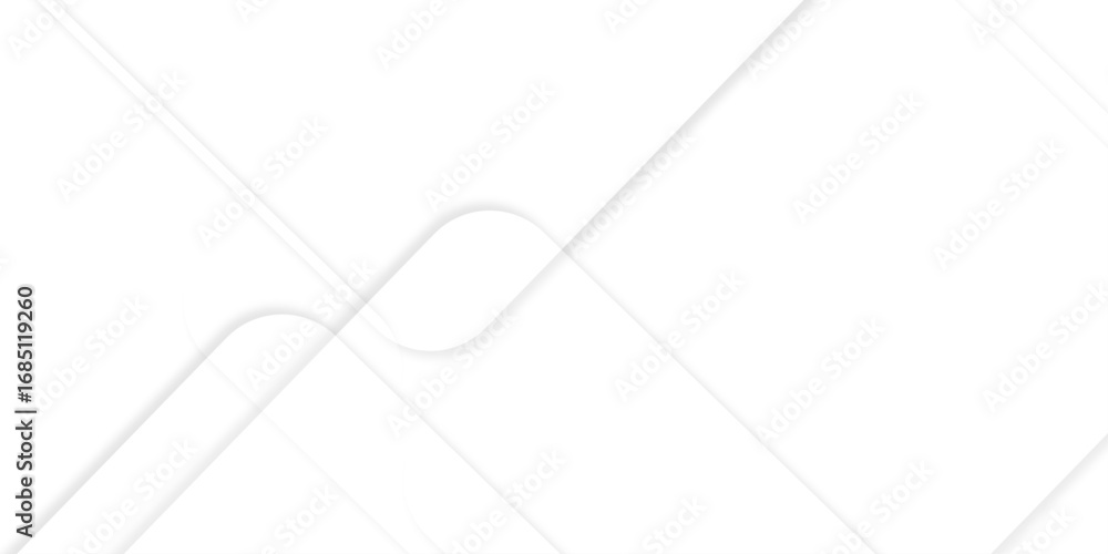 Poster abstract white background design with layers of textured white transparent material in triangle and 