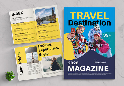 Travel Magazine Template Layout