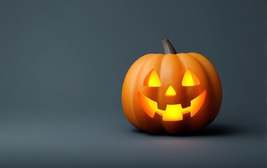 A pumpkin with a smiley face on it