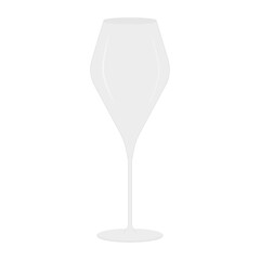 Elegant Empty Stemless Glass for Dry White Wine Logo Icon or other Wine Thematic Minimalistic design