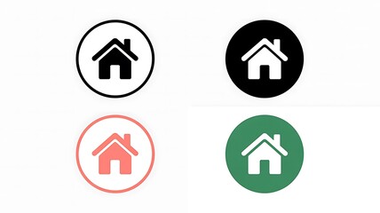 Home Icon Set: Minimalist, Modern, and Clean Design