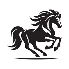 horse running vector silhouette clip art  logo design illustration 