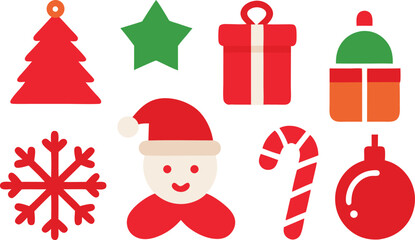 Festive christmas icons pack detailed vector illustration for seasonal celebration and design