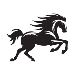 horse running vector silhouette clip art  logo design illustration 